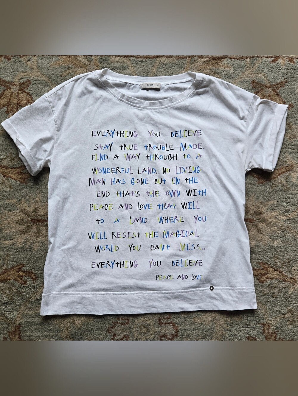 Dressy White Womens Tee In Size M Like New.